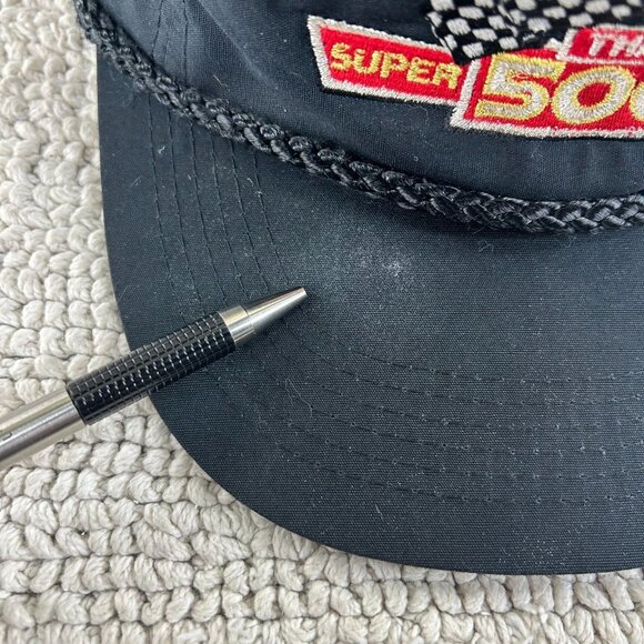 Vintage Super Sales 500 Strap Back Trucker Rope Hat OSFA Nascar Racing Black - Picture 8 of 10